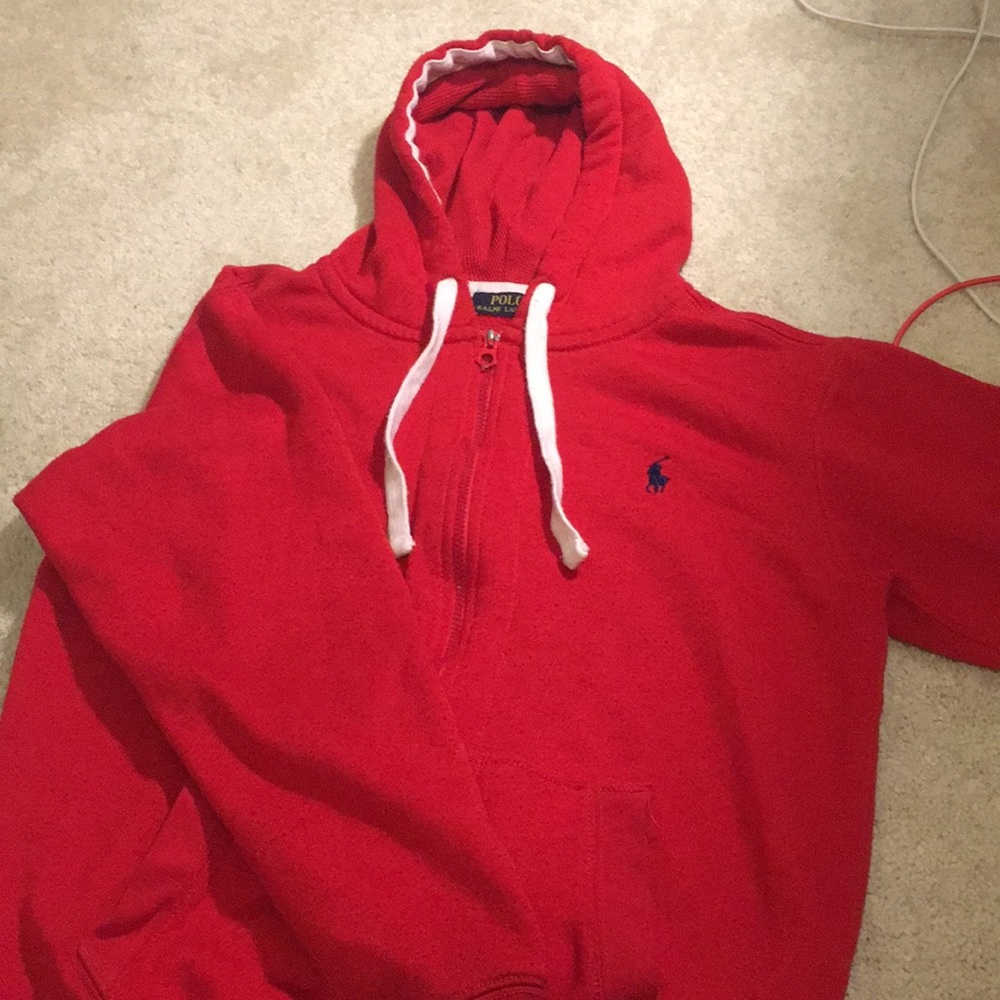 polo zip up hoodie
